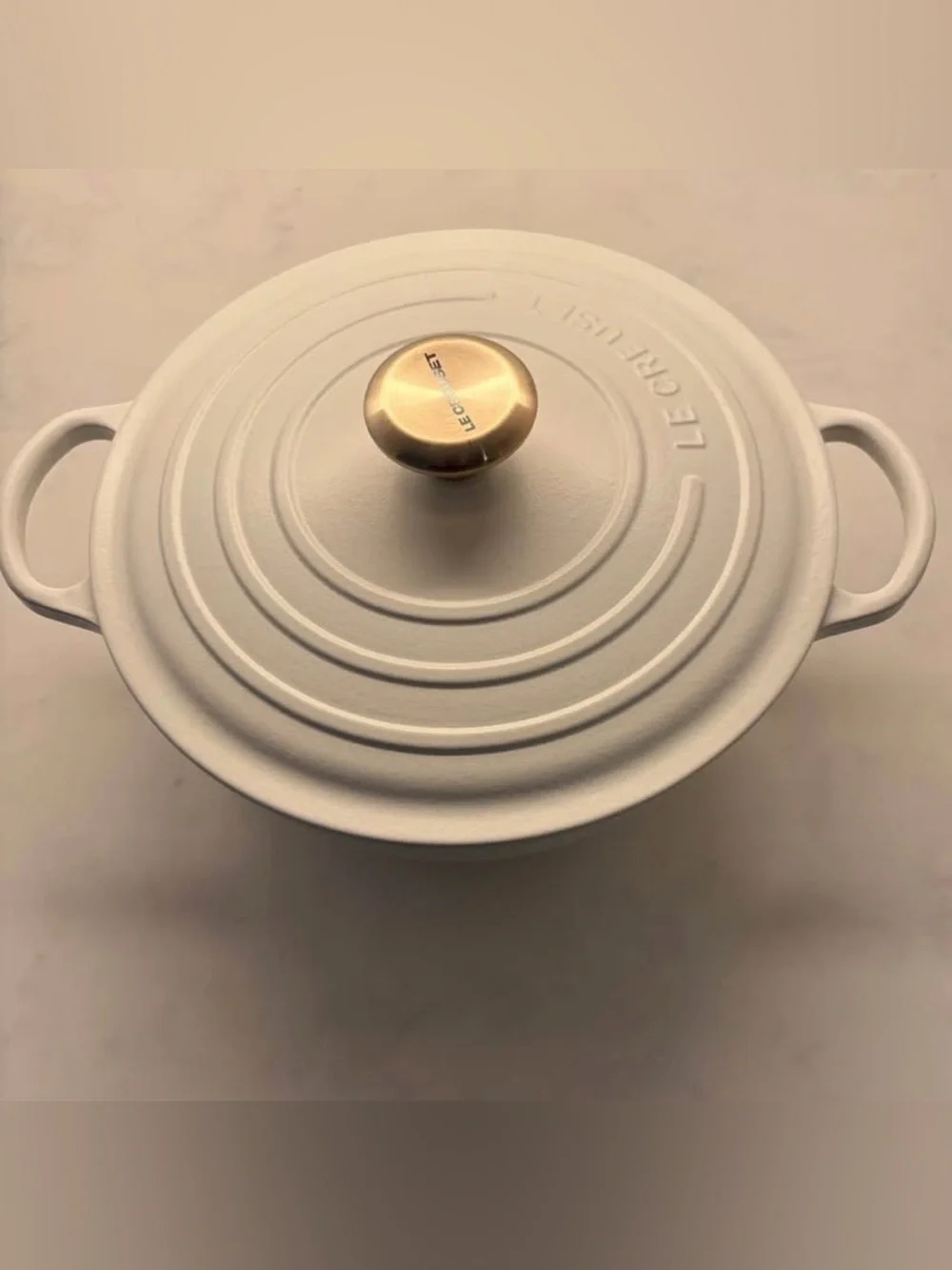 Le Creuset Signature Enameled Cast Iron Soup Pot, 4.5-Qt. With Gold Knob